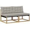 Lauko Vidurinis Sofa Kietasis akacijos medis ir Textilene Balta