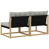 Lauko Vidurinis Sofa 2 vietos Kietos akacijos mediena Balta