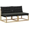 Lauko Vidurinis Sofa Kietasis akacijos medis ir Textilene Balta
