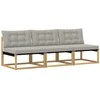 Lauko Vidurinis Sofa Kietasis akacijos medis ir Textilene Balta
