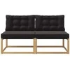 Lauko Vidurinis Sofa Kietasis akacijos medis ir Textilene Balta