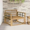 Lauko Vidurinis Sofa Kietos akacijos mediena Balta