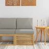 Lauko Vidurinis Sofa Kietos akacijos mediena Balta
