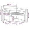 Lauko Vidurinis Sofa Natūrali