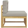 Lauko Vidurinis Sofa Kietos akacijos mediena Balta