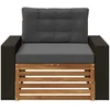 Lauko Vidurinis Sofa Kietos akacijos mediena Natūrali