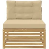 Lauko Vidurinis Sofa Kietos akacijos mediena Balta