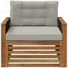 Lauko Vidurinis Sofa Kietos akacijos mediena Natūrali