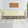 Lauko Vidurinis Sofa 3 vietos Kietos akacijos mediena Balta