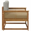 Lauko Vidurinis Sofa Kietos akacijos mediena Natūrali