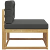 Lauko Vidurinis Sofa Kietos akacijos mediena Balta