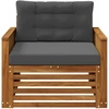 Lauko Vidurinis Sofa Natūralus ir antracitas