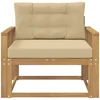 Lauko Vidurinis Sofa Poliesteris Balta