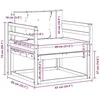 Lauko Vidurinis Sofa Poliesteris Balta