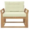 Lauko Vidurinis Sofa Poliesteris Balta