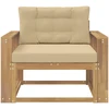 Lauko Vidurinis Sofa Poliesteris Balta