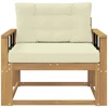 Lauko Vidurinis Sofa Poliesteris Balta