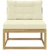 Lauko Vidurinis Sofa Poliesteris Balta