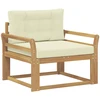 Lauko Vidurinis Sofa Poliesteris Balta
