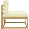 Lauko Vidurinis Sofa Poliesteris Balta