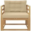 Lauko Vidurinis Sofa Poliesteris Balta