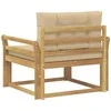 Lauko Vidurinis Sofa Poliesteris Balta