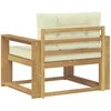 Lauko Vidurinis Sofa Poliesteris Balta