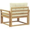 Lauko Vidurinis Sofa Poliesteris Balta