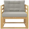 Lauko Vidurinis Sofa Poliesteris Balta