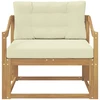 Lauko Vidurinis Sofa Poliesteris Balta