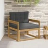 Lauko Vidurinis Sofa Poliesteris Balta
