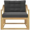 Lauko Vidurinis Sofa Poliesteris Balta