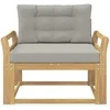 Lauko Vidurinis Sofa Poliesteris Balta