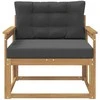 Lauko Vidurinis Sofa Poliesteris Balta