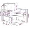 Lauko Vidurinis Sofa Poliesteris Balta