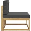 Lauko Vidurinis Sofa Poliesteris Balta