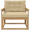 Lauko Vidurinis Sofa Poliesteris Balta