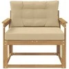 Lauko Vidurinis Sofa Poliesteris Balta