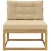 Lauko Vidurinis Sofa Poliesteris Balta