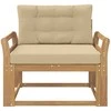 Lauko Vidurinis Sofa Poliesteris Balta
