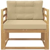 Lauko Vidurinis Sofa Poliesteris Balta
