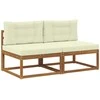 Lauko Vidurinis Sofa su pagalve 2 Vienetas Natūrali