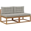 Lauko Vidurinis Sofa su pagalve 2 Vienetas Natūrali