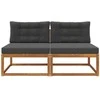 Lauko Vidurinis Sofa su pagalve 2 Vienetas Natūrali