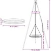 Laužavietės trikojis 2 pcs Juoda Plienas