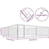 Lauko voljeras šunims, 4x4x1m, galvanizuotas plienas