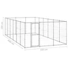 Lauko voljeras šunims, galvanizuotas plienas, 21,78m²
