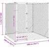 Lauko voljeras šunims, sidabrinis, 2x2x2m, plienas