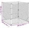 Lauko voljeras šunims, sidabrinis, 2x2x2m, plienas
