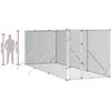 Lauko voljeras šunims, sidabrinis, 2x6x2m, plienas
